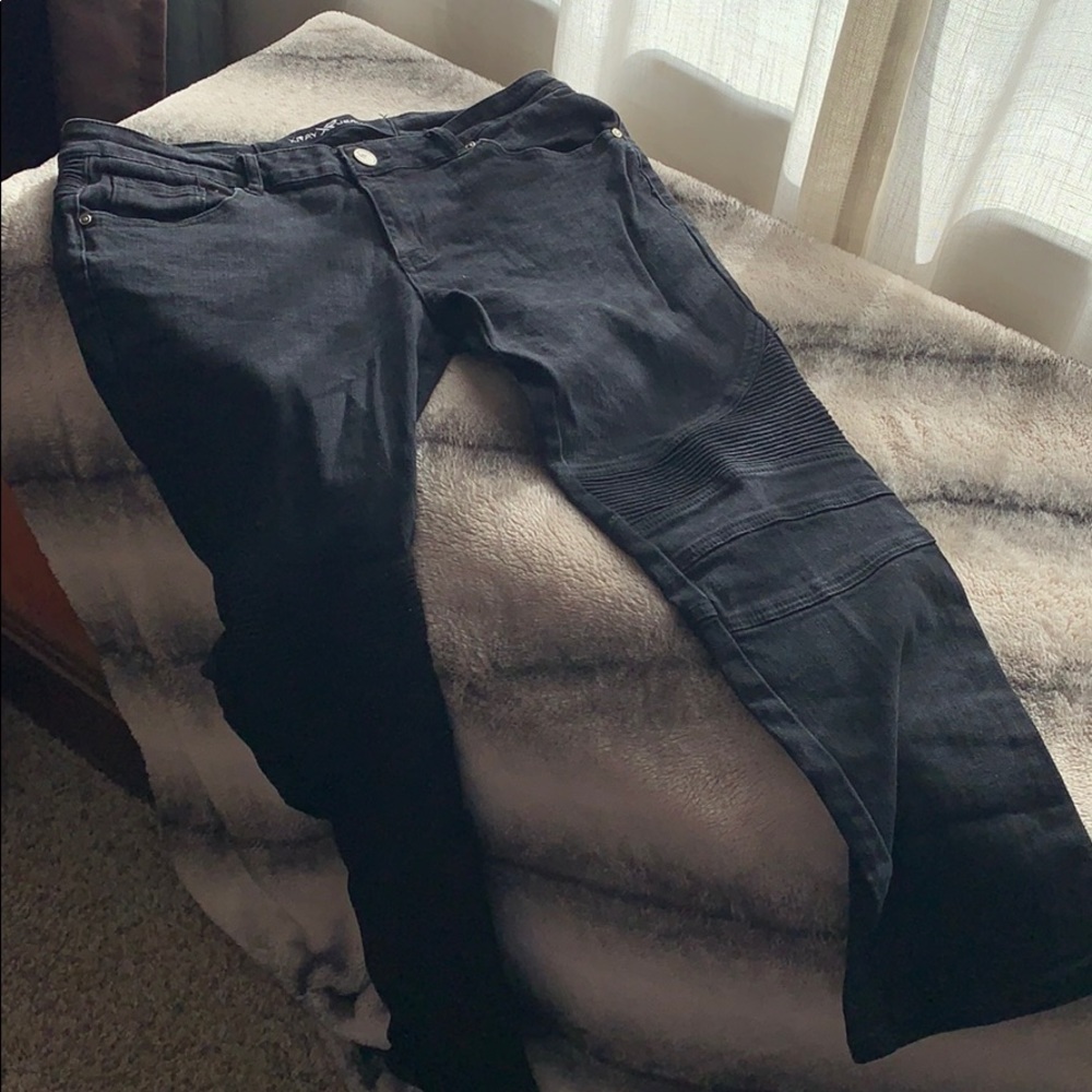 Men’s X-Ray Moto style black jeans